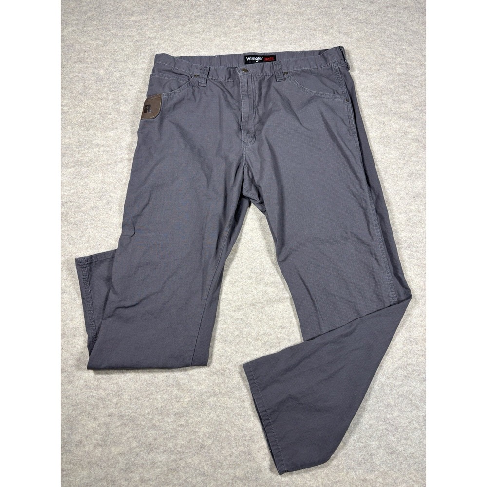 Wrangler RIGGS Workwear Pants Mens 40x30 Gray Cotton Ripstop Carpenter Utility